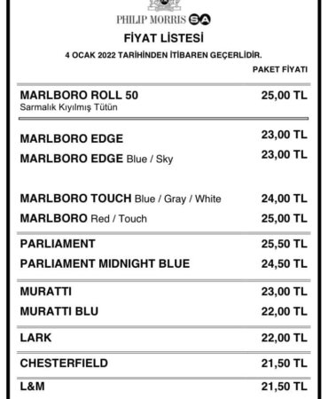 Son dakika:Sigara zam listesi ne kadar ve kaç TL oldu?