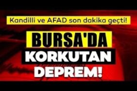 Son dakika haberi: Bursa'da 4.3 büyüklüğünde deprem