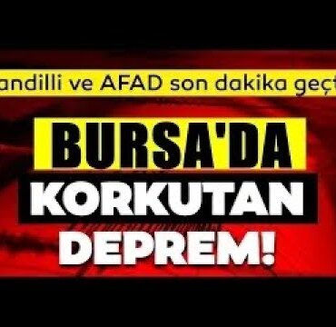 Son dakika haberi: Bursa'da 4.3 büyüklüğünde deprem