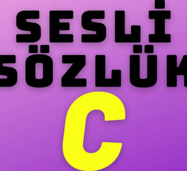 C Harfi İle Başlayan Eş Anlamlı Kelimeler, Anlamları