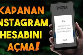 İnstagram kapanan hesabı açma kapanan hesabı İnstagram nasıl açılır