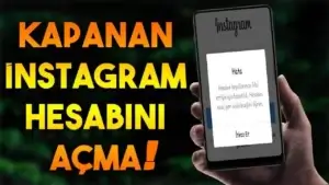 İnstagram kapanan hesabı açma kapanan hesabı İnstagram nasıl açılır