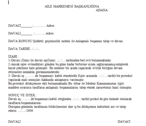 Anlaşmalı Boşanma Dilekçe Örneği Boşanma Dava Dilekçesi Örneği