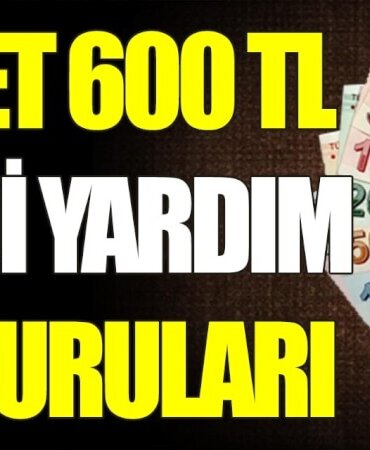Çocuğu Olana 600 TL Yardım