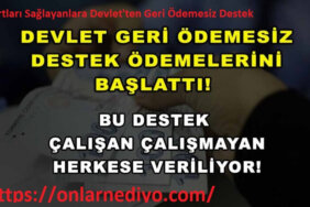 Şartları Sağlayanlara Devlet'ten Geri Ödemesiz Destek