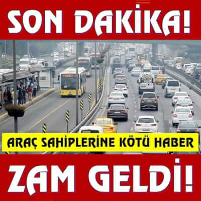 ARAÇ SAHİPLERİNE KÖTÜ HABER